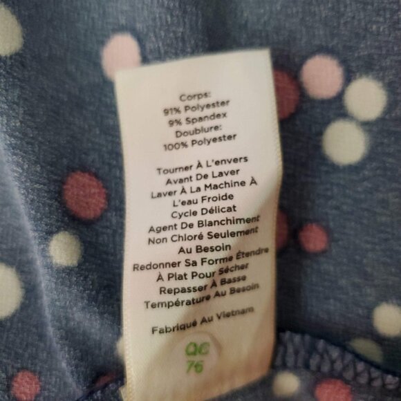 💥348 Talbots Navy Blue Long Sleeve Polka Dot Midi Dress - Picture 6 of 6